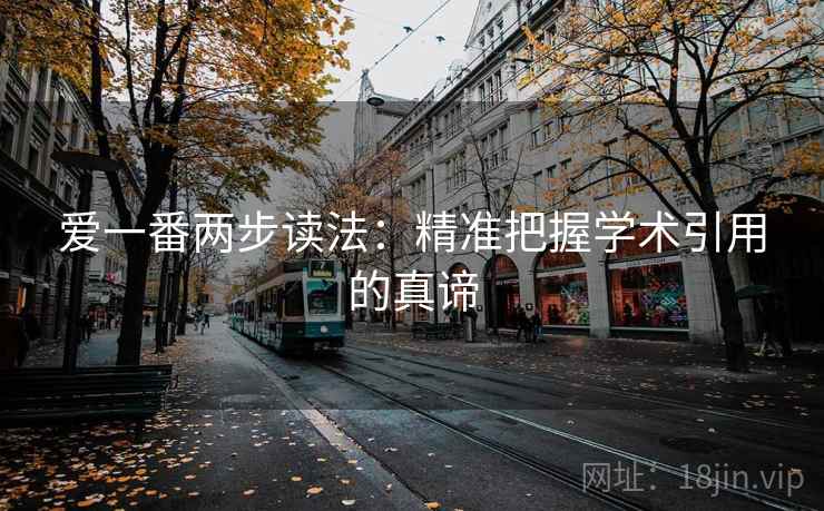 爱一番两步读法：精准把握学术引用的真谛