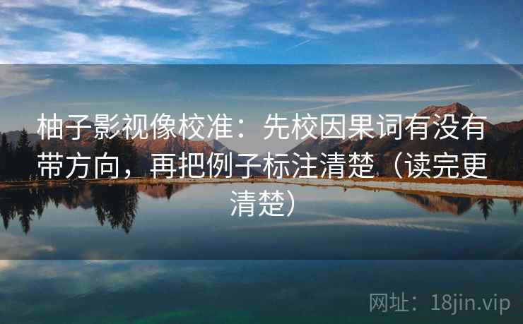 柚子影视像校准：先校因果词有没有带方向，再把例子标注清楚（读完更清楚）